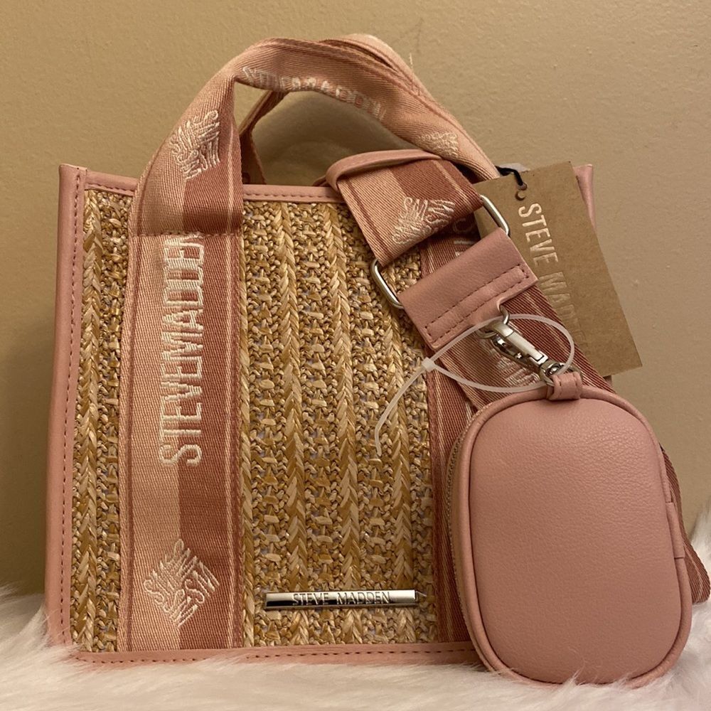 NWT Steve Madden (Bwebber)Satchel/Crossbody/Canvas Viral TikTok Bag - Tweed - Picture 2 of 12